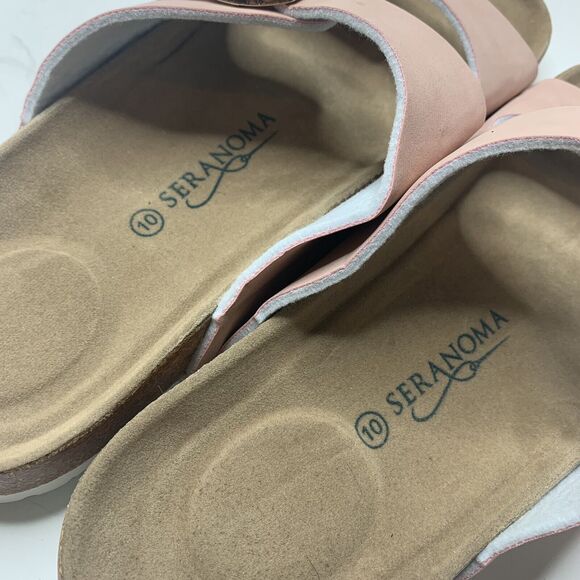 Seranoma Pink Slip On Cork Footbed Sandals Womens Size 10 - Picture 4 of 6